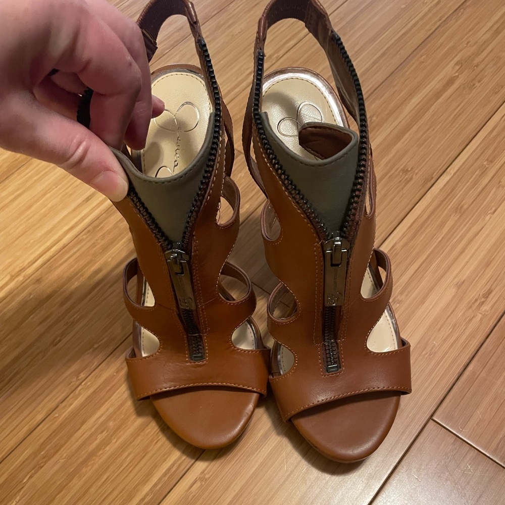 Jessica Simpson heels with zipper